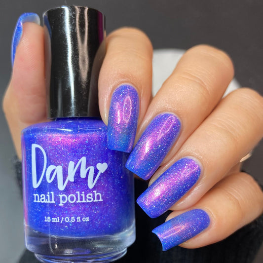 Touch the Sky in Tokyo - Blue Shimmer Polish - Journey Through Japan Collection - Dam Nail Polish