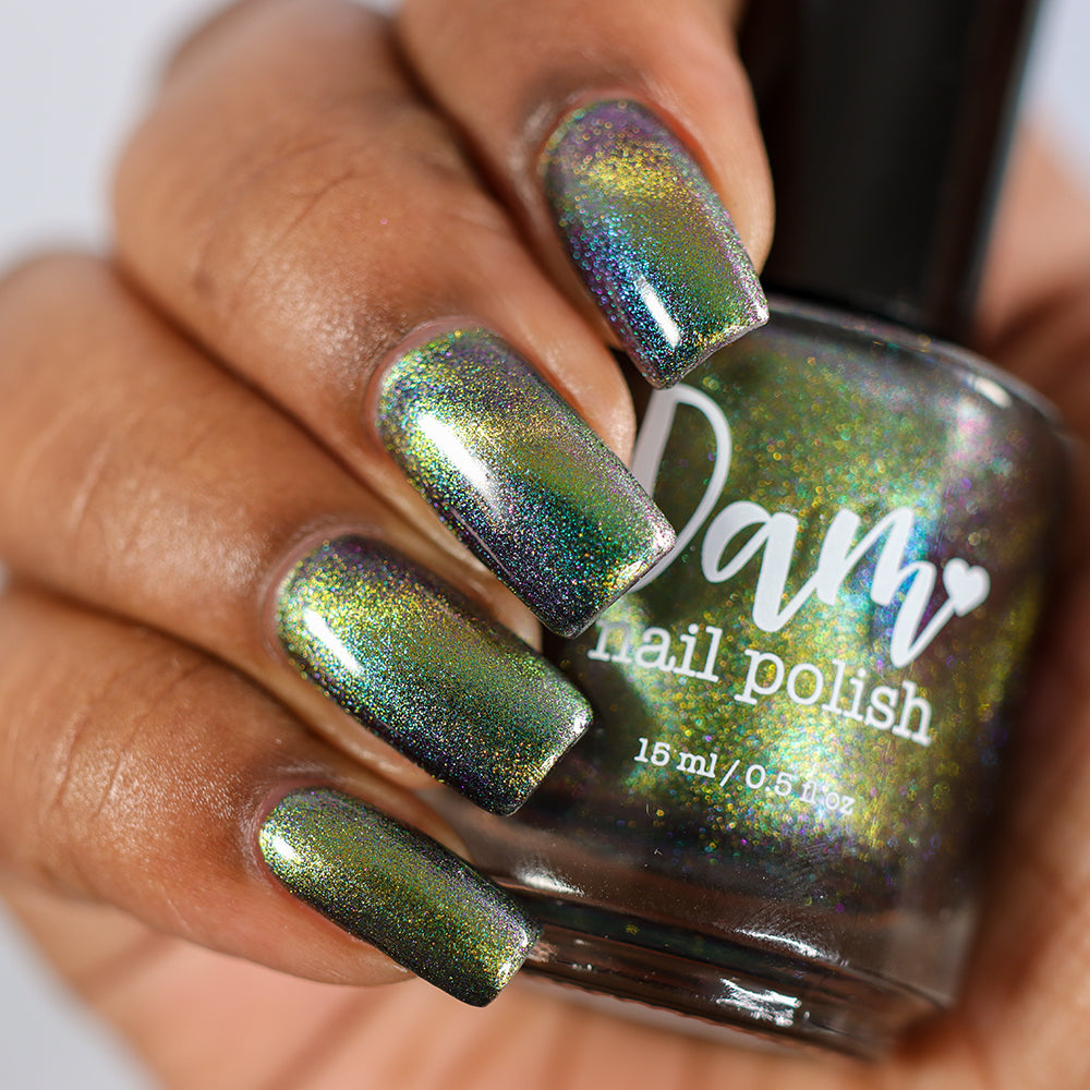 Alternate Adventure - Shifting Multichrome Magnetic Indie Nail Polish - Shifts Green, Blue, and Purple - Into the Multiverse Collection - Dam Nail Polish