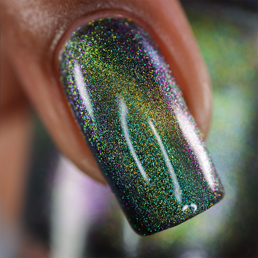 Alternate Adventure - Shifting Multichrome Magnetic Indie Nail Polish - Shifts Green, Blue, and Purple - Into the Multiverse Collection - Dam Nail Polish