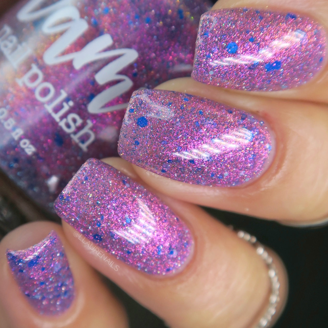 Amy - Pink Reflective Nail Polish - Glitter Nail Polish - Survivor Series