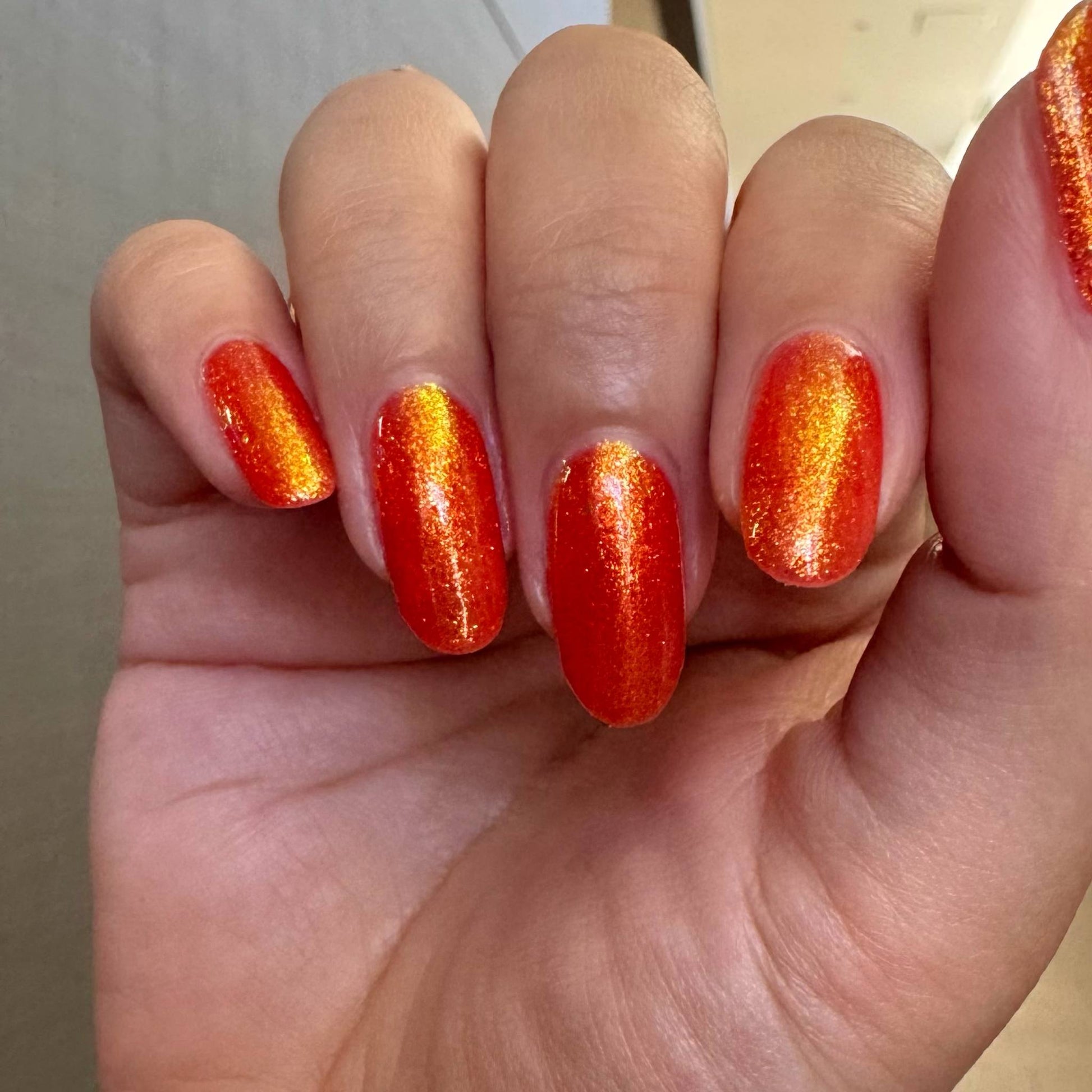 Creep - Orange Shimmer Nail Polish - Bonus Track Collection - Dam Nail Polish