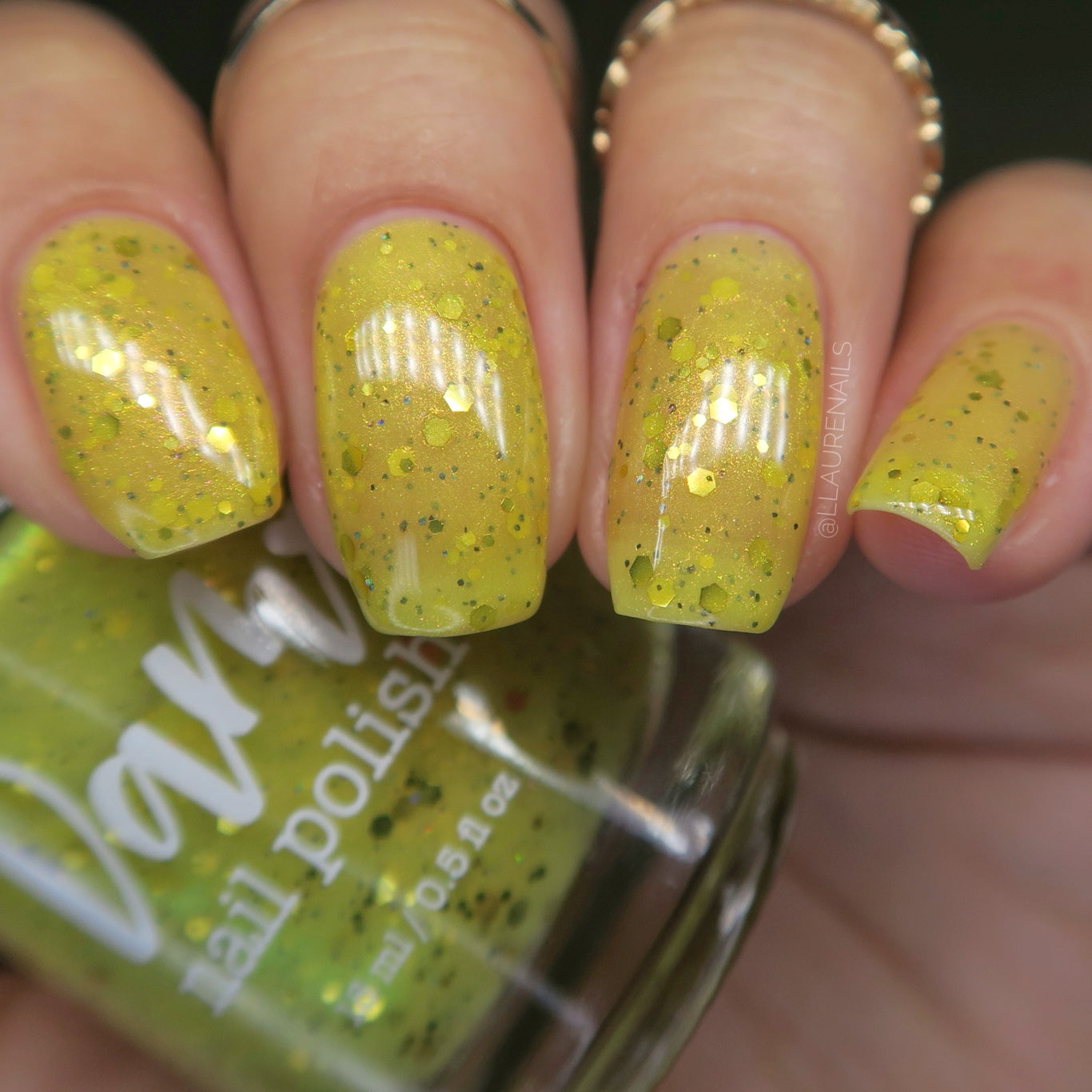 Banana Cabana - Light Yellow Crelly - Glitter Nail Polish - Shimmer Nail Polish - Sweet Sips Collection - Dam Nail Polish