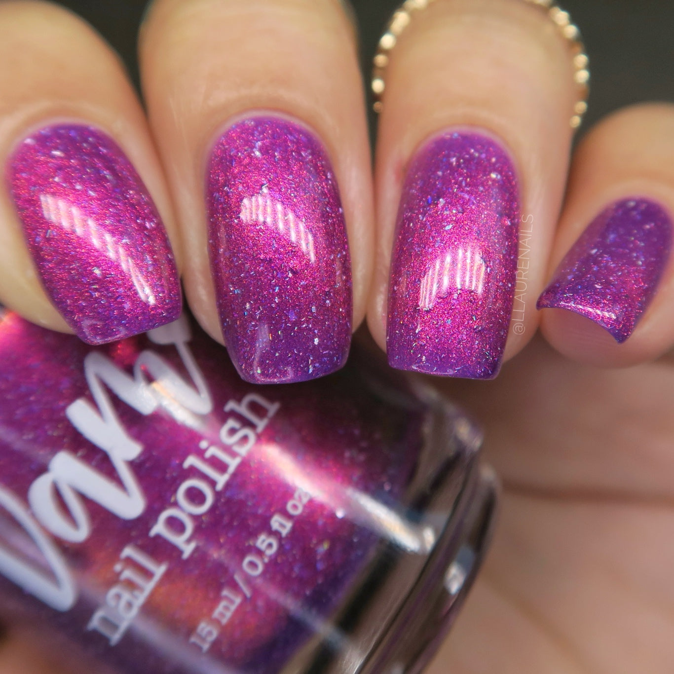 Beefing in Kobe - Purple Shimmer Polish - Journey Through Japan Collection - Dam Nail Polish