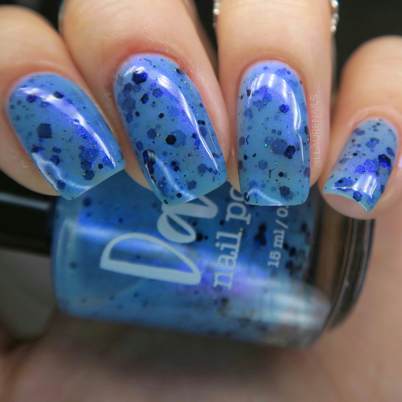 Bibbidi-Boba Tea-Boo - Light Blue Crelly Nail Polish - Boba Collection - Dam Nail Polish