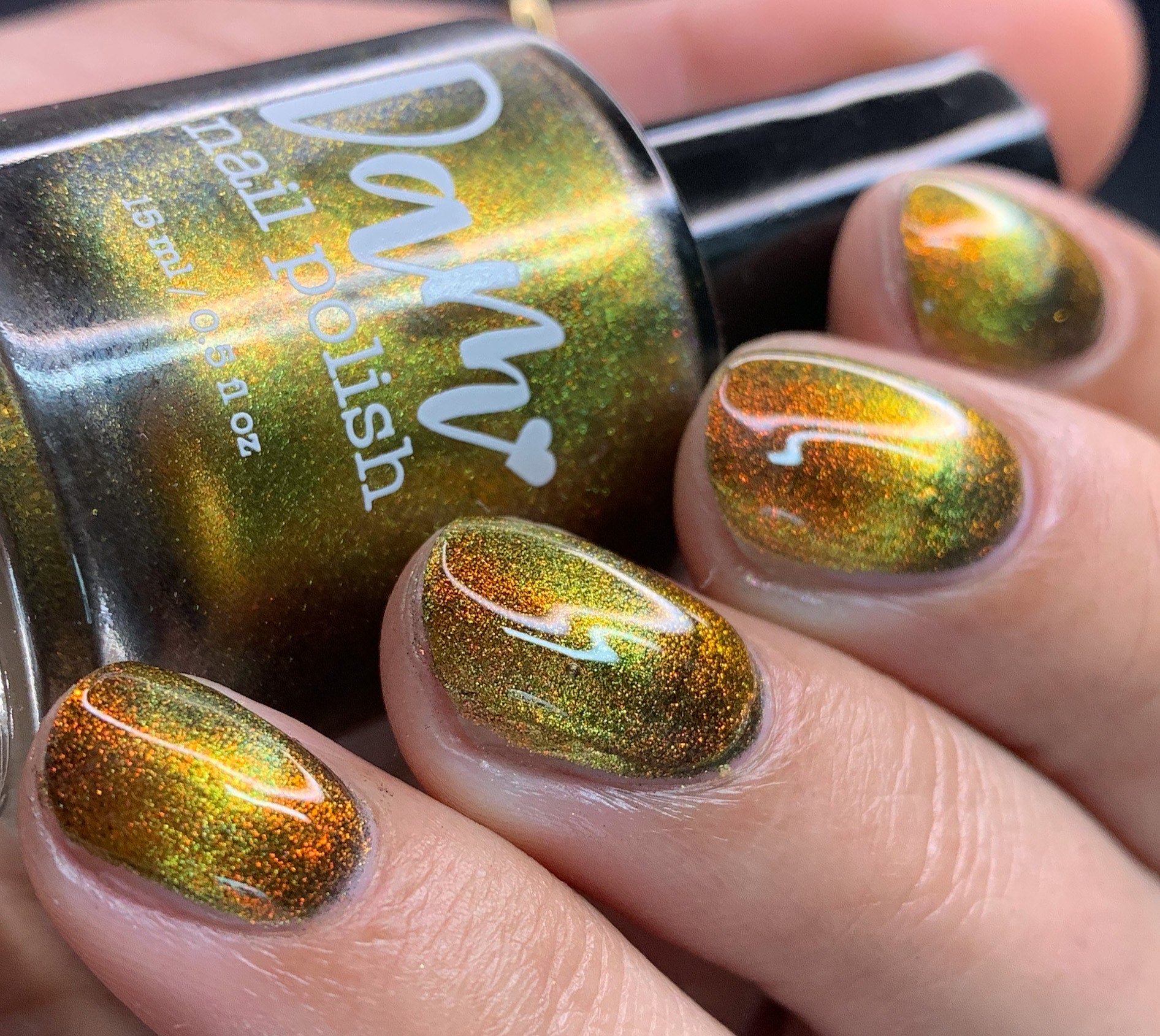 Cosmic Chaos - Shifting Multichrome Magnetic Nail Polish - Shifts Red and Orange - Into the Multiverse Collection - Dam Nail Polish