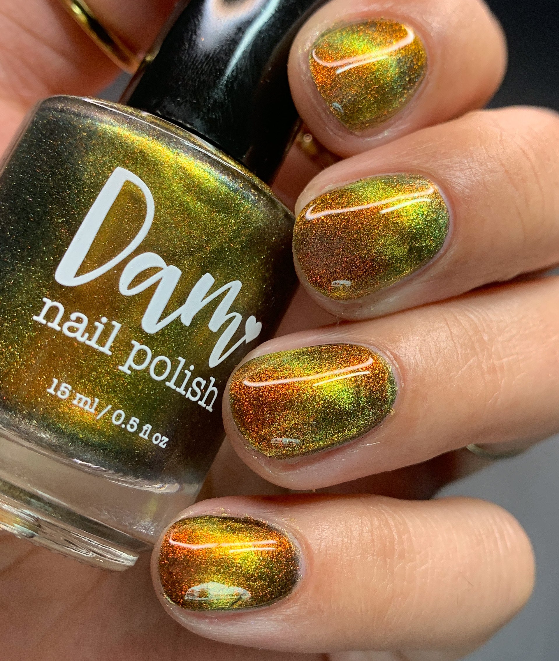 Cosmic Chaos - Shifting Multichrome Magnetic Nail Polish - Shifts Red and Orange - Into the Multiverse Collection - Dam Nail Polish