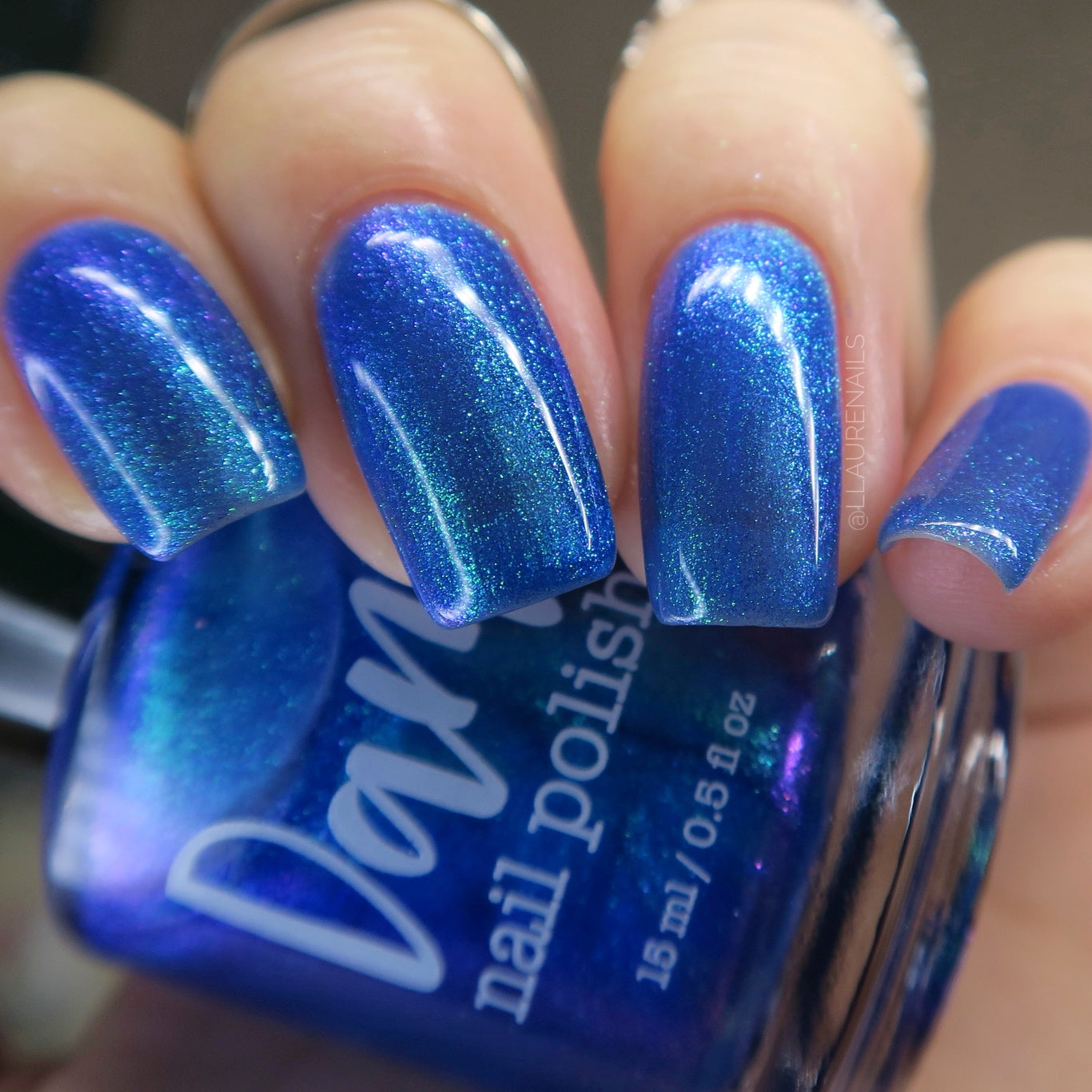 Cheers to 10 Years - Blue Shimmer Nail Polish - 10th Anniversary Trio - Dam Nail Polish