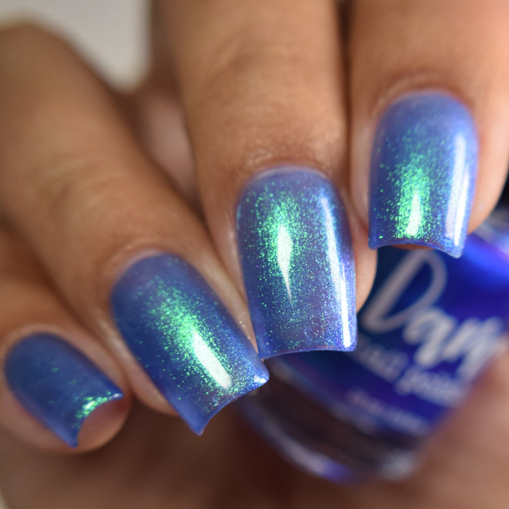 Cheers to 10 Years - Blue Shimmer Nail Polish - 10th Anniversary Trio - Dam Nail Polish