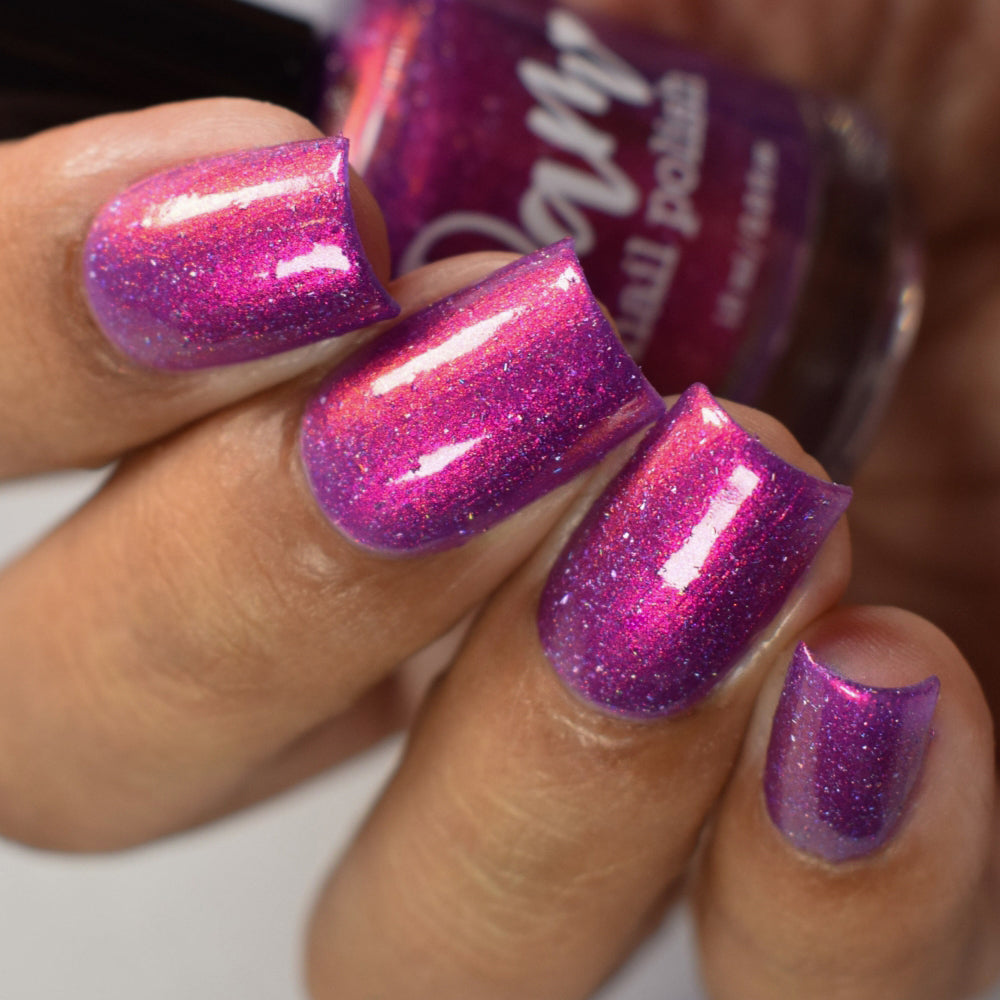 Beefing in Kobe - Purple Shimmer Polish - Journey Through Japan Collection - Dam Nail Polish