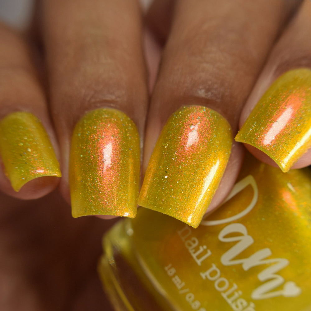 Meet a Deer Friend in Nara - Yellow Shimmer Polish - Journey Through Japan Collection - Dam Nail Polish