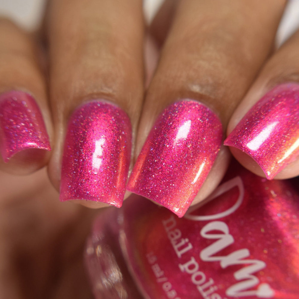 Shopping at Shibuya - Pink Shimmer Polish - Journey Through Japan Collection - Dam Nail Polish