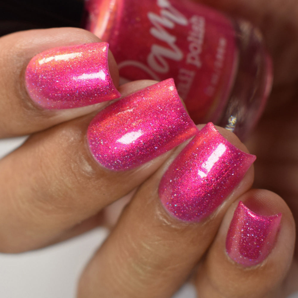 Shopping at Shibuya - Pink Shimmer Polish - Journey Through Japan Collection - Dam Nail Polish
