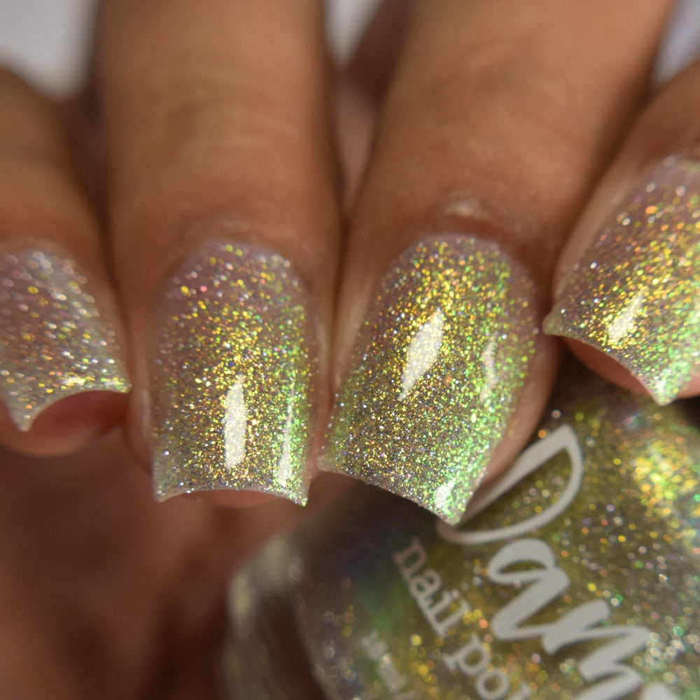Super Purr-ty - Gold Reflective Nail Polish - Glitter Nail Polish - PBE Exclusive 2024 - Dam Nail Polish