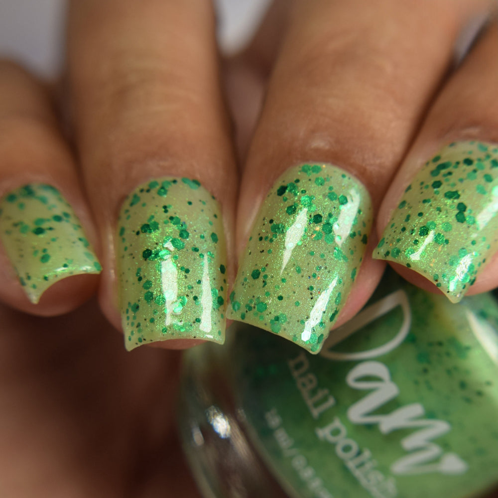 Honeydew Brew - Light Green Crelly - Glitter Nail Polish - Shimmer Nail Polish - Sweet Sips Collection - Dam Nail Polish
