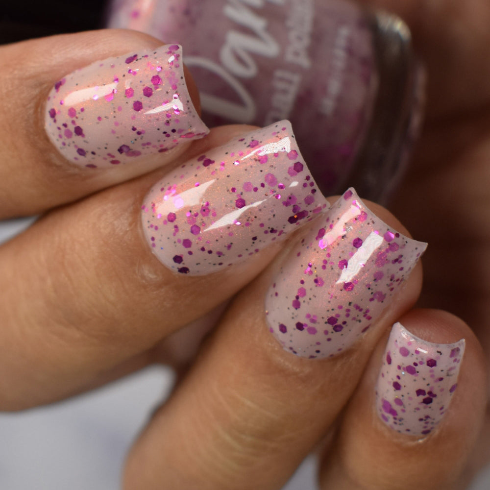 Passionfruit Attitude - Light Pink Crelly - Glitter Nail Polish - Shimmer Nail Polish - Sweet Sips Collection - Dam Nail Polish