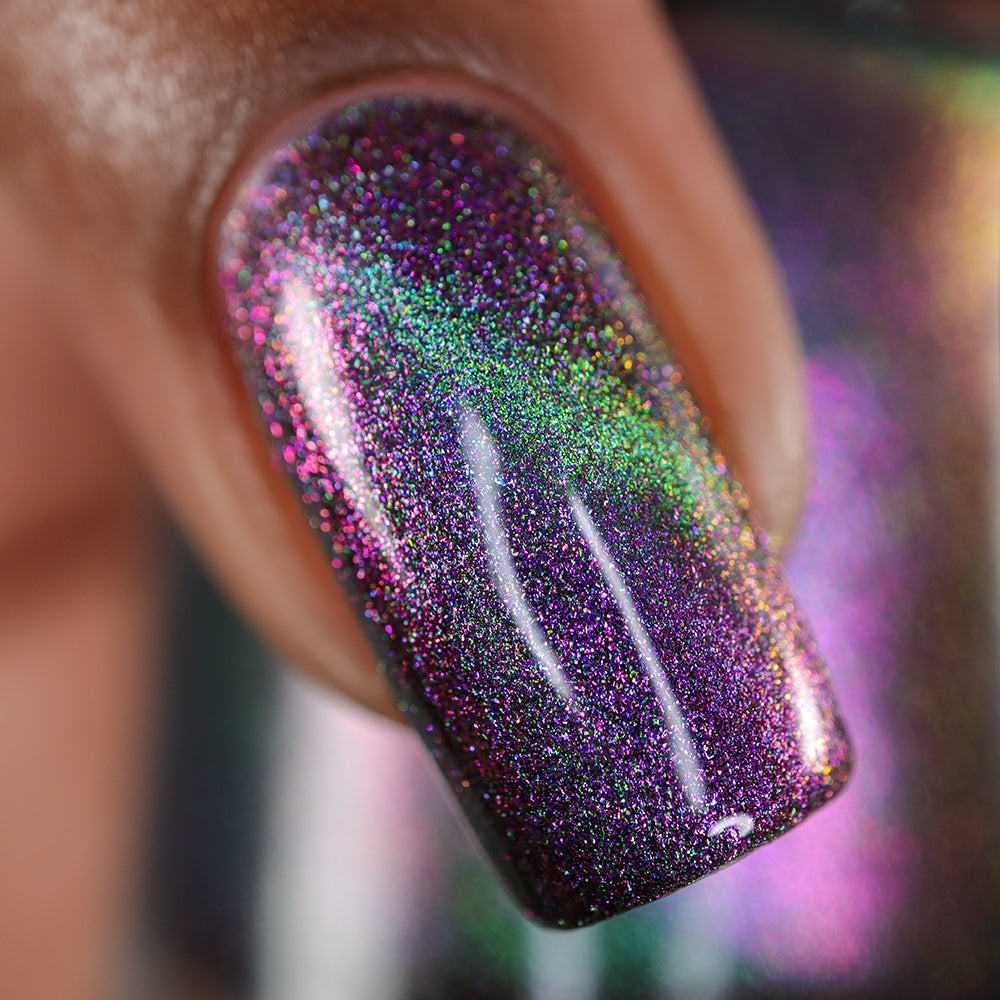 Distant Dimensions - Shifting Multichrome Magnetic Nail Polish - Shifts Purple, Pink, Gold, and Green - Into the Multiverse Collection