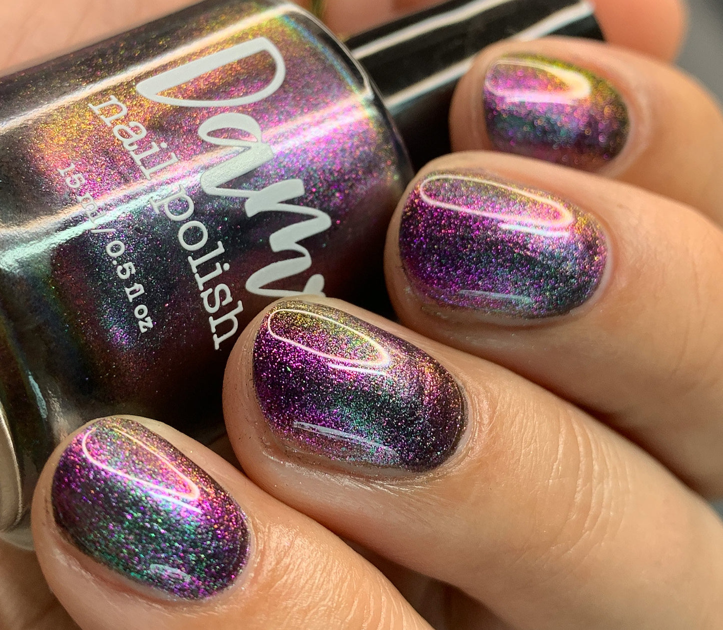 Distant Dimensions - Shifting Multichrome Magnetic Nail Polish - Shifts Purple, Pink, Gold, and Green - Into the Multiverse Collection