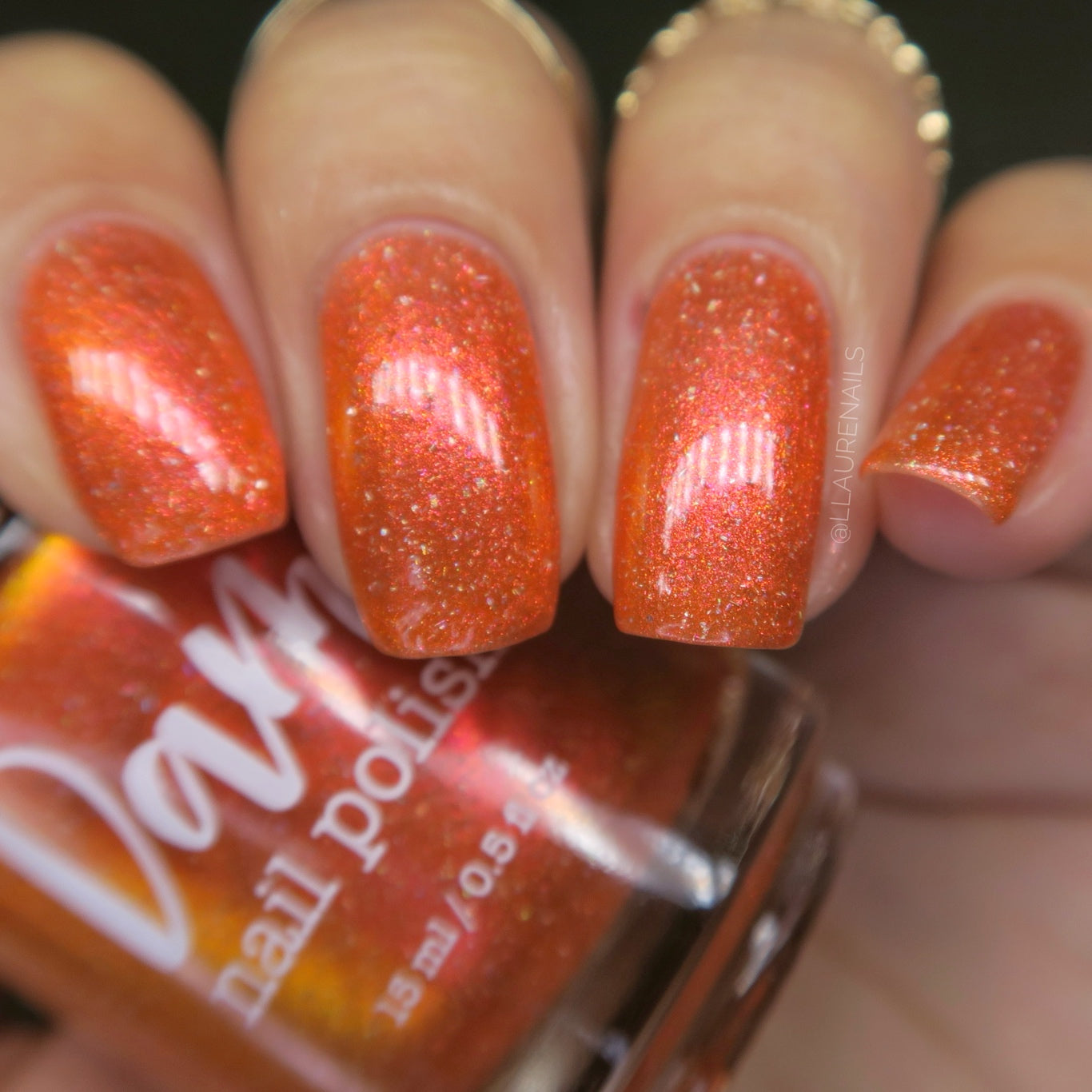 Have a Bite or 10 in Osaka - Orange Shimmer Polish - Journey Through Japan Collection - Dam Nail Polish