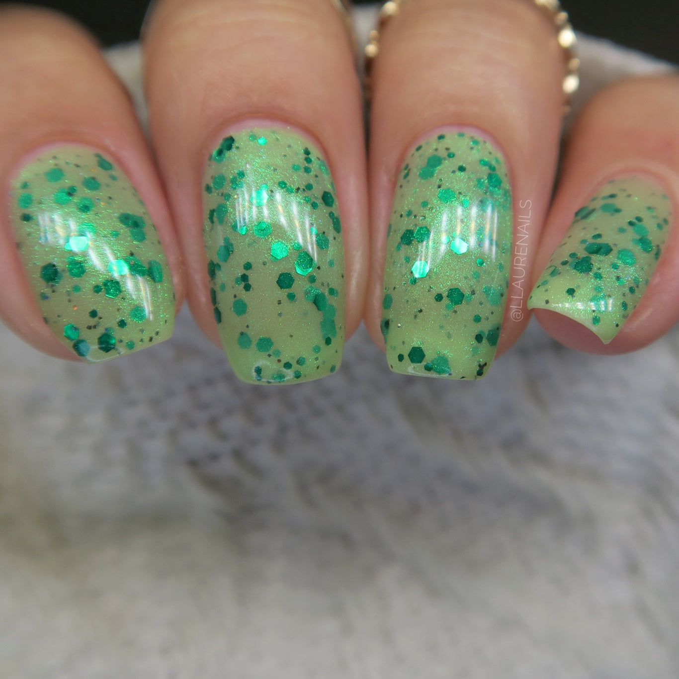 Honeydew Brew - Light Green Crelly - Glitter Nail Polish - Shimmer Nail Polish - Sweet Sips Collection - Dam Nail Polish
