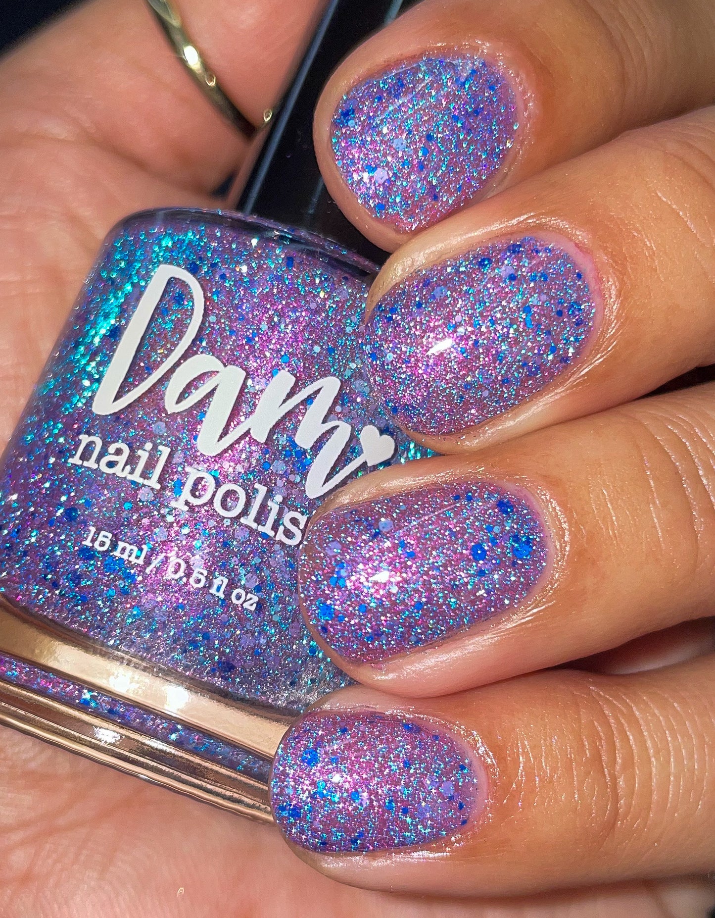 Amy - Pink Reflective Nail Polish - Glitter Nail Polish - Survivor Series