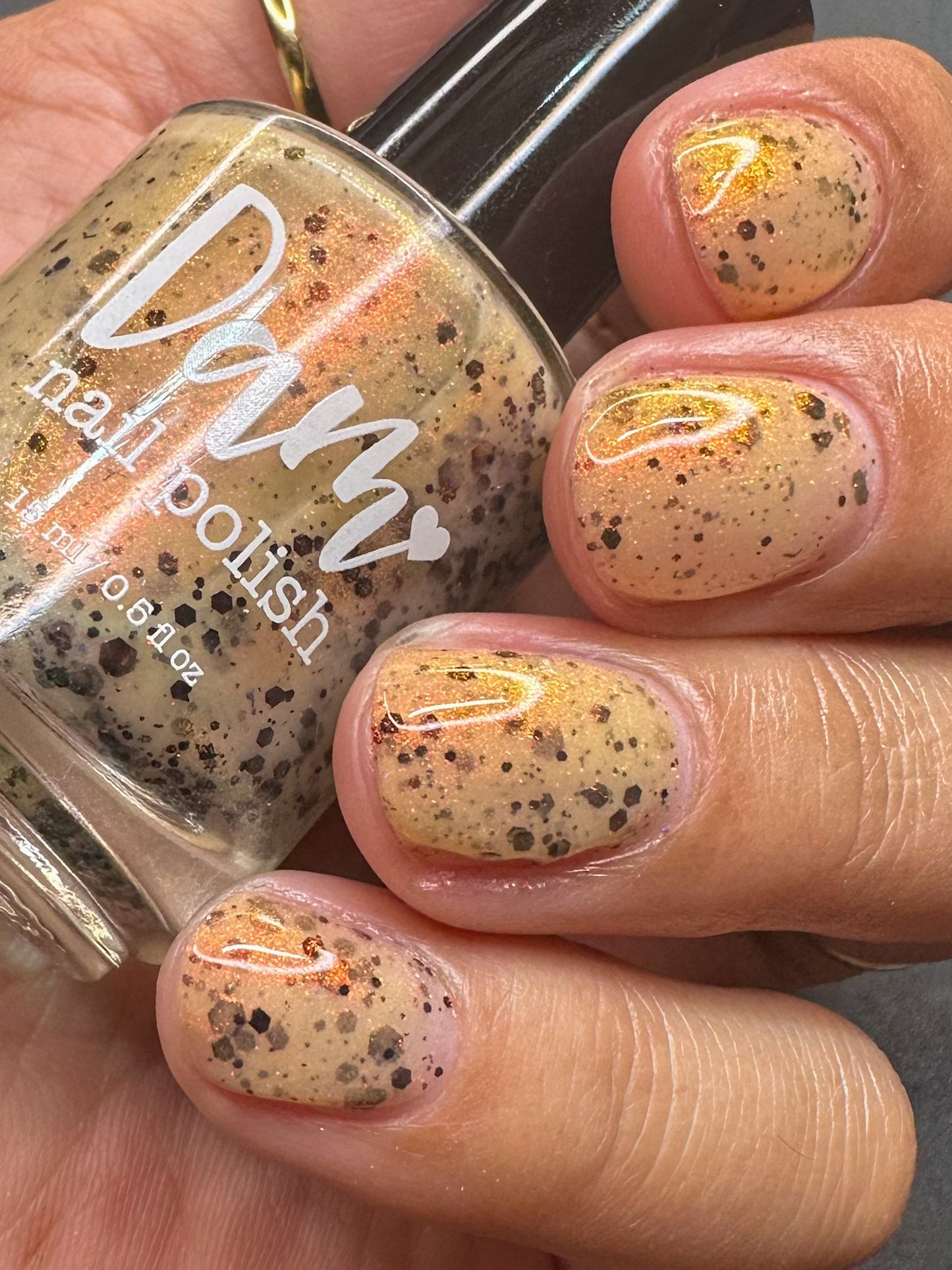 Thai and Stop Me - Light Orange Crelly Nail Polish - Boba Collection - Dam Nail Polish
