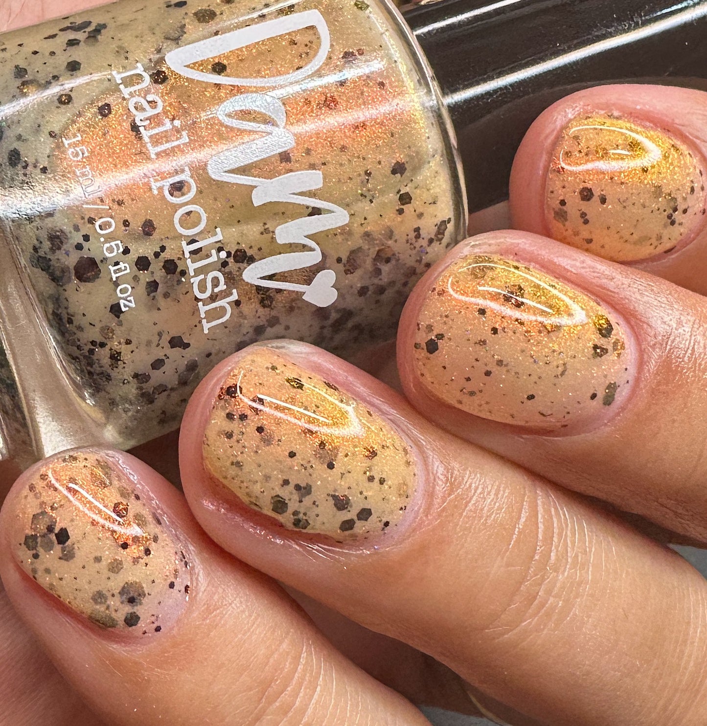 Thai and Stop Me - Light Orange Crelly Nail Polish - Boba Collection - Dam Nail Polish