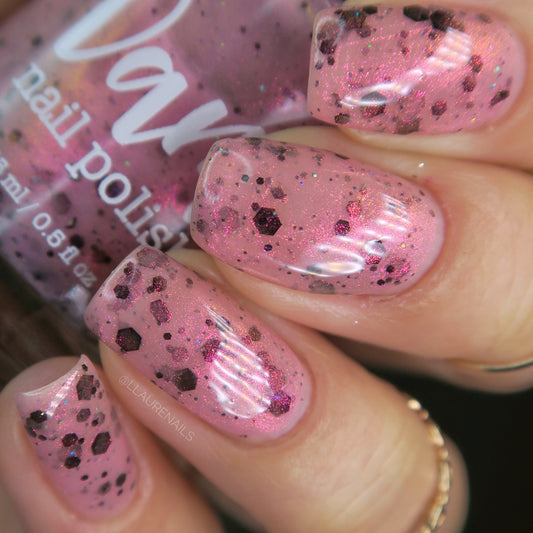 Love Boba Berry Much - Pink Crelly Nail Polish - Boba Collection - Dam Nail Polish
