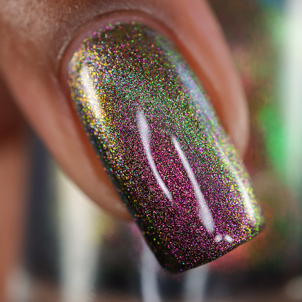 Omniverse Odyssey - Shifting Multichrome Magnetic Nail Polish - Shifts Pink, Bronze, and Green - Into the Multiverse Collection - Dam Nail Polish
