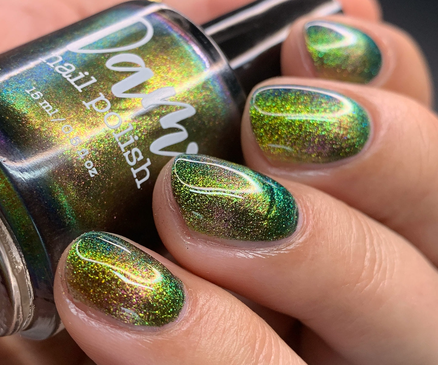 Parallel Possibilities - Shifting Multichrome Magnetic Nail Polish - Shifts Gold, Green, and Blue - Into the Multiverse Collection - Dam Nail Polish