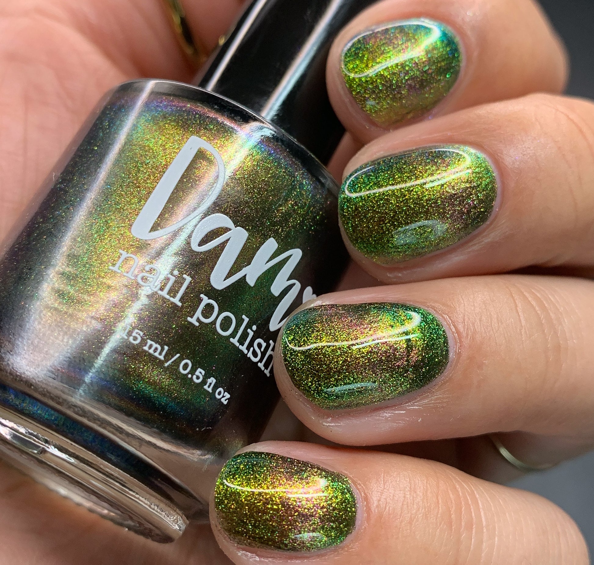 Parallel Possibilities - Shifting Multichrome Magnetic Nail Polish - Shifts Gold, Green, and Blue - Into the Multiverse Collection - Dam Nail Polish