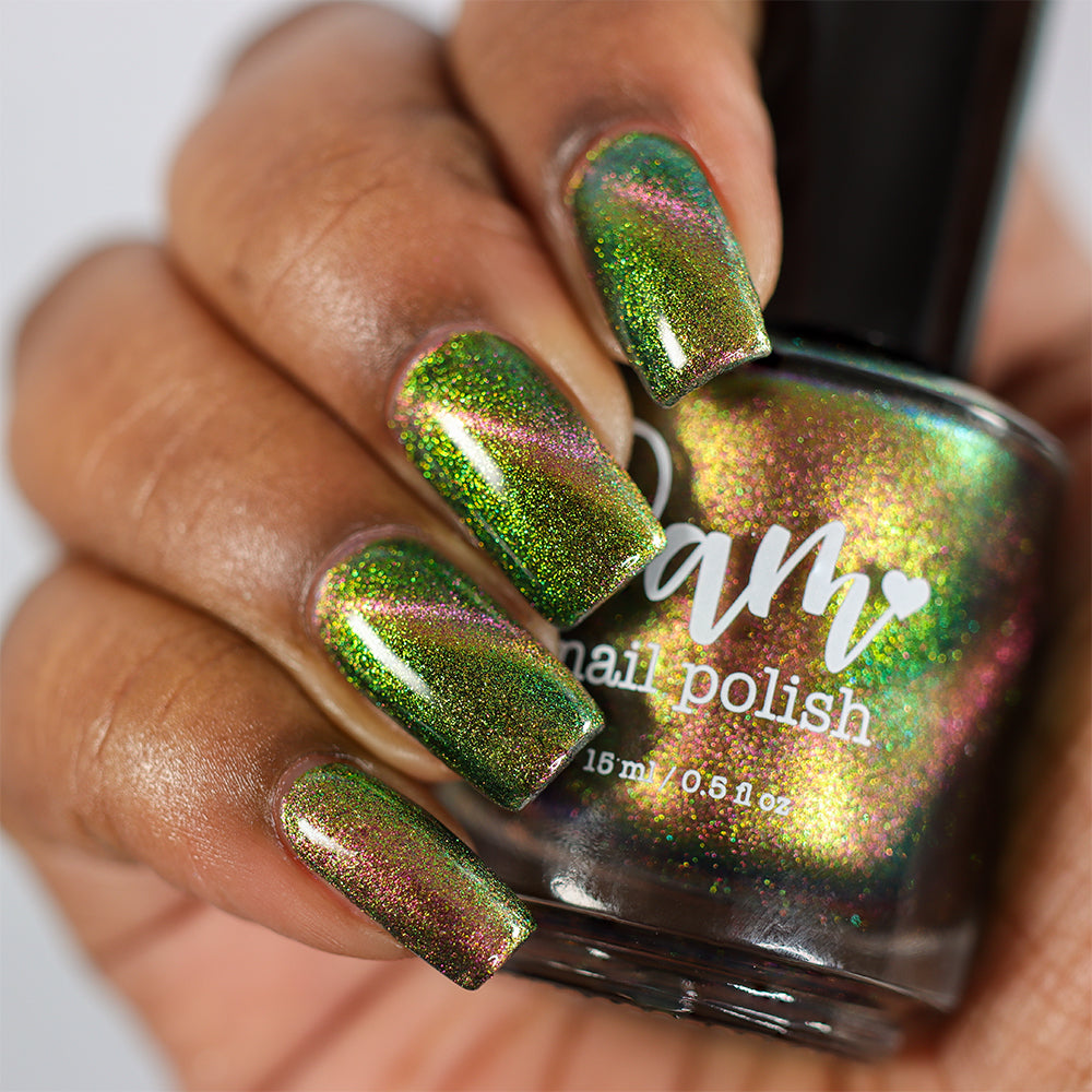 Parallel Possibilities - Gold/Green/Blue Multichrome Magnetic Nail Polish - Into the Multiverse Collection