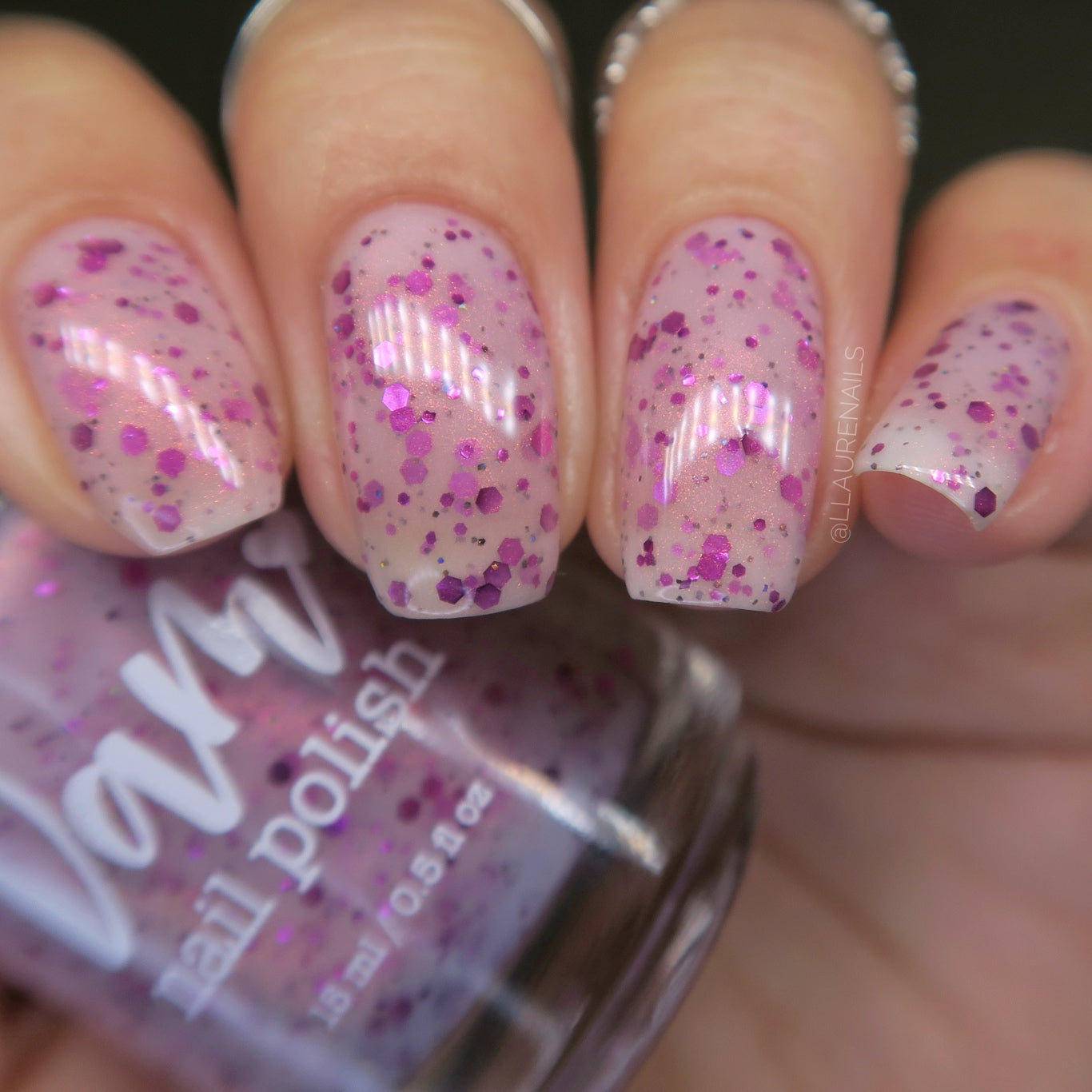 Passionfruit Attitude - Light Pink Crelly - Glitter Nail Polish - Shimmer Nail Polish - Sweet Sips Collection - Dam Nail Polish