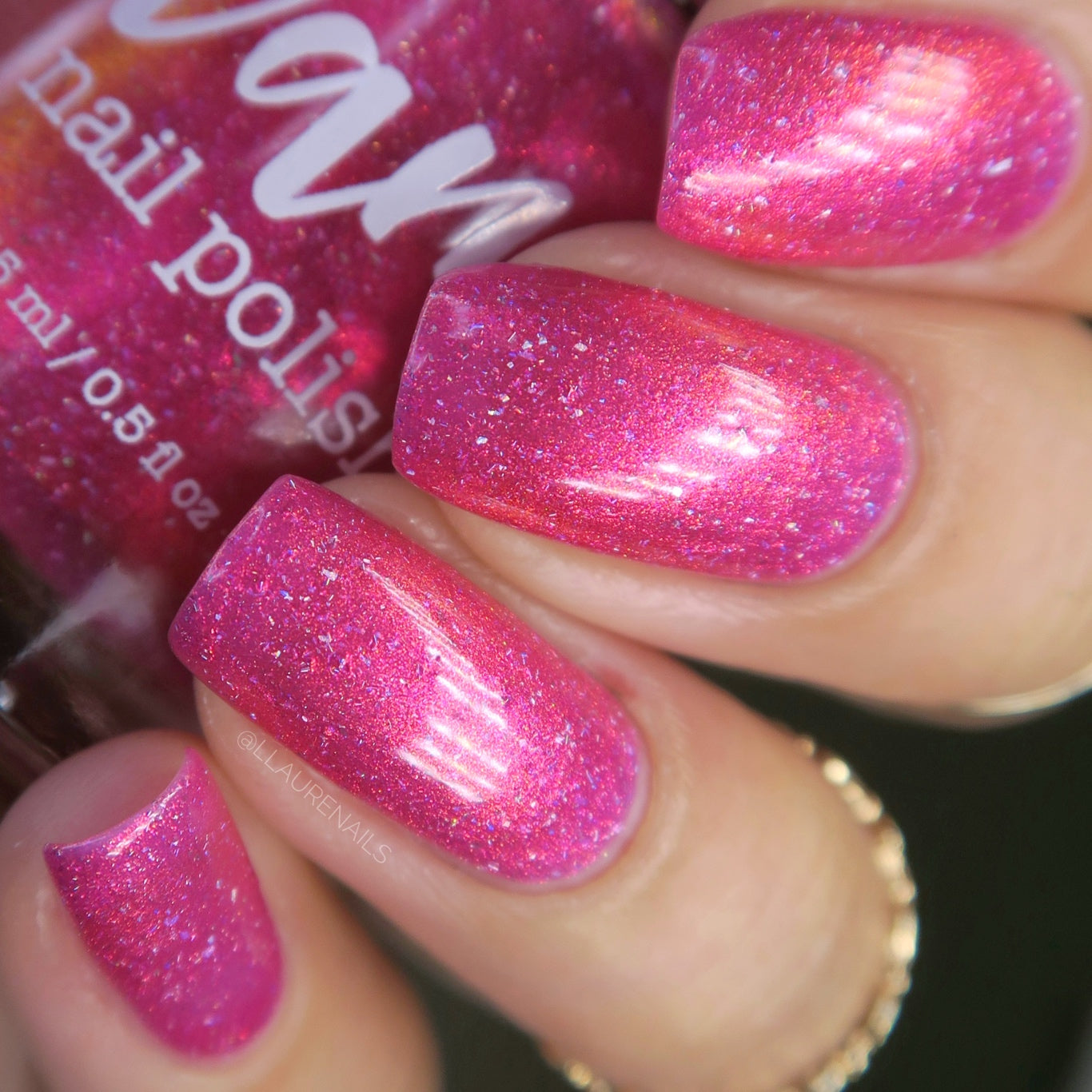 Shopping at Shibuya - Pink Shimmer Polish - Journey Through Japan Collection - Dam Nail Polish