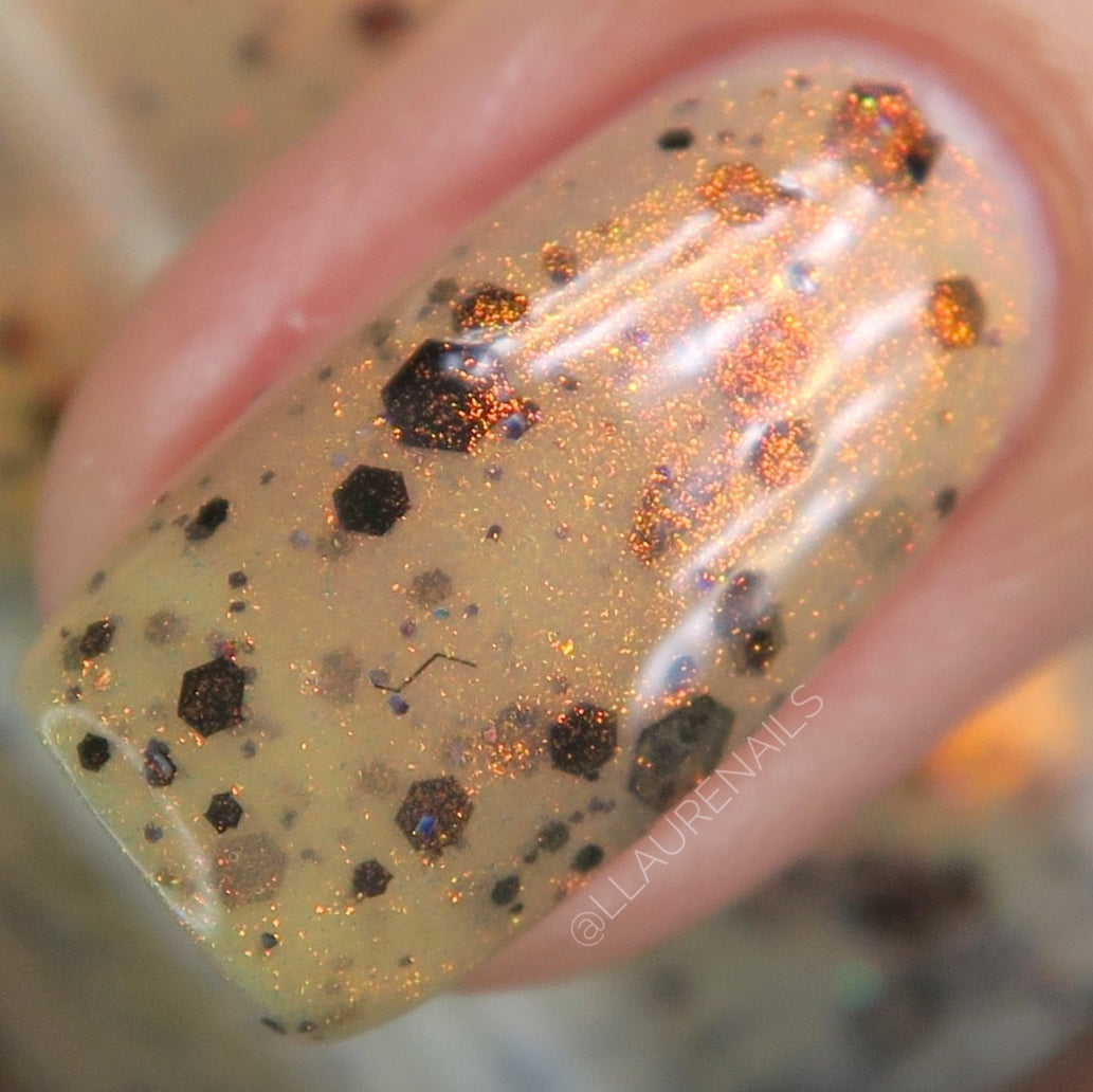 Thai and Stop Me - Light Orange Crelly Nail Polish - Boba Collection - Dam Nail Polish