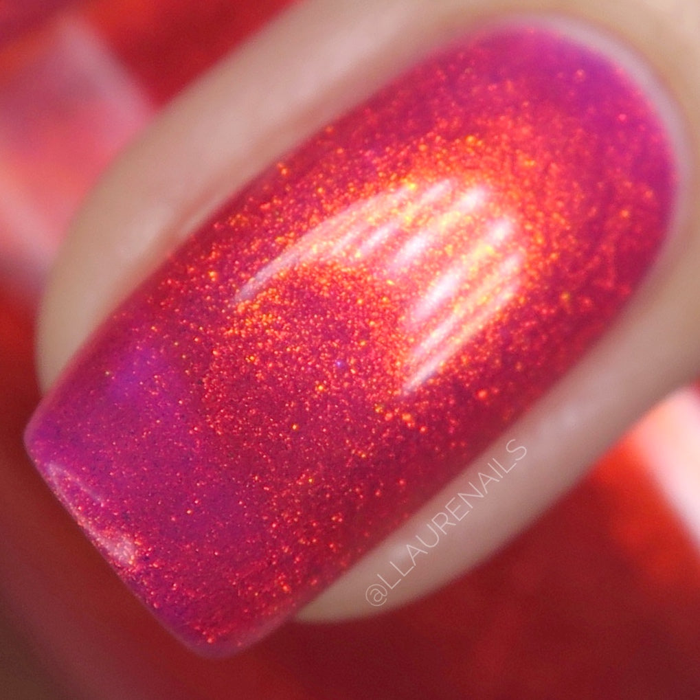 Year of the Dragon - Red Shimmer Nail Polish - Lunar New Year 2024