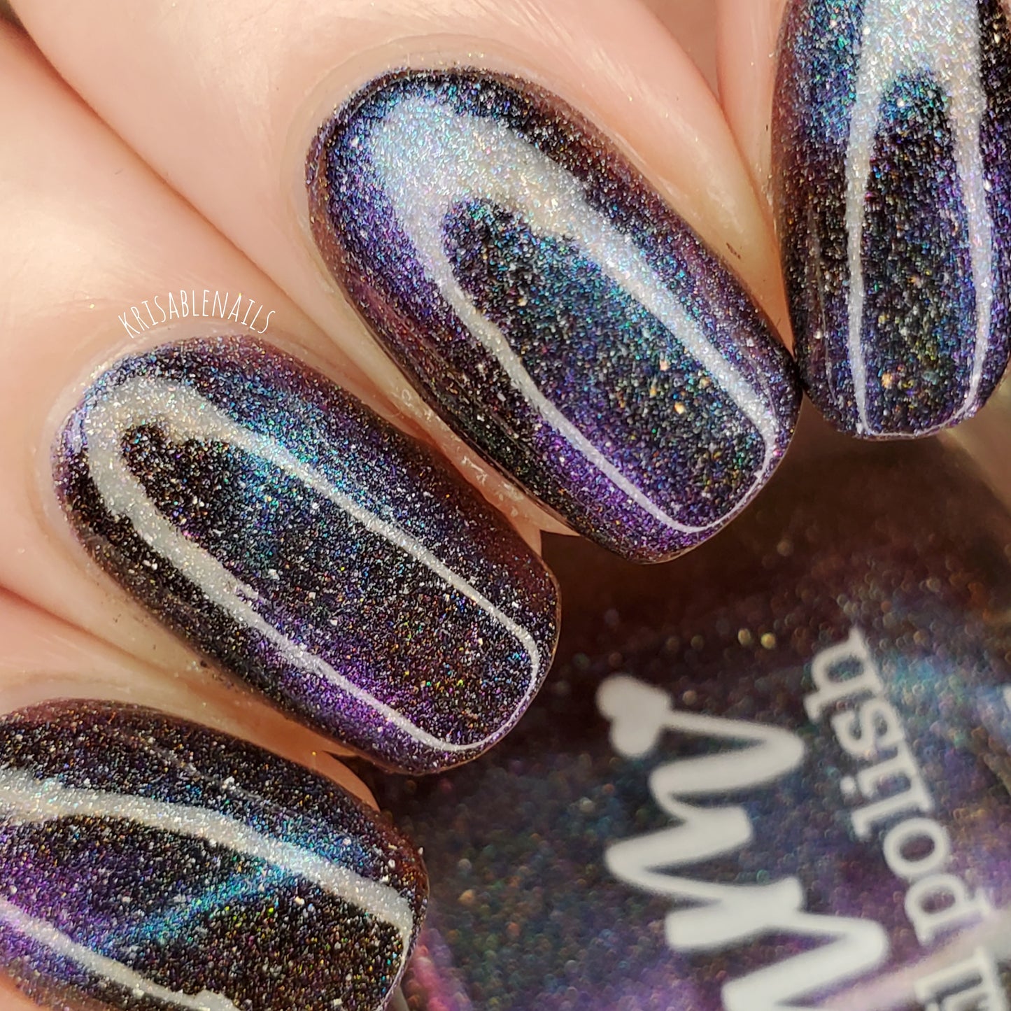 Blitzar - Blue/Purple/Gold Magnetic Holographic Nail Polish - Astronomical Collection - Dam