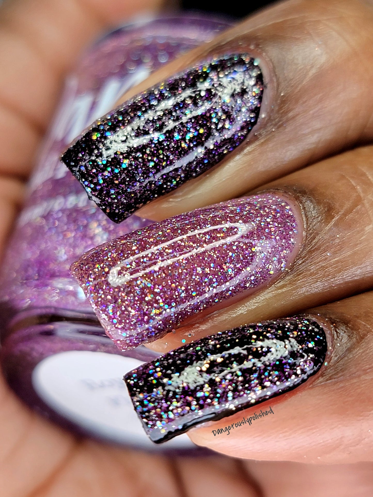 Royal Flush - Purple Reflective Glitter Nail Polish - Dam