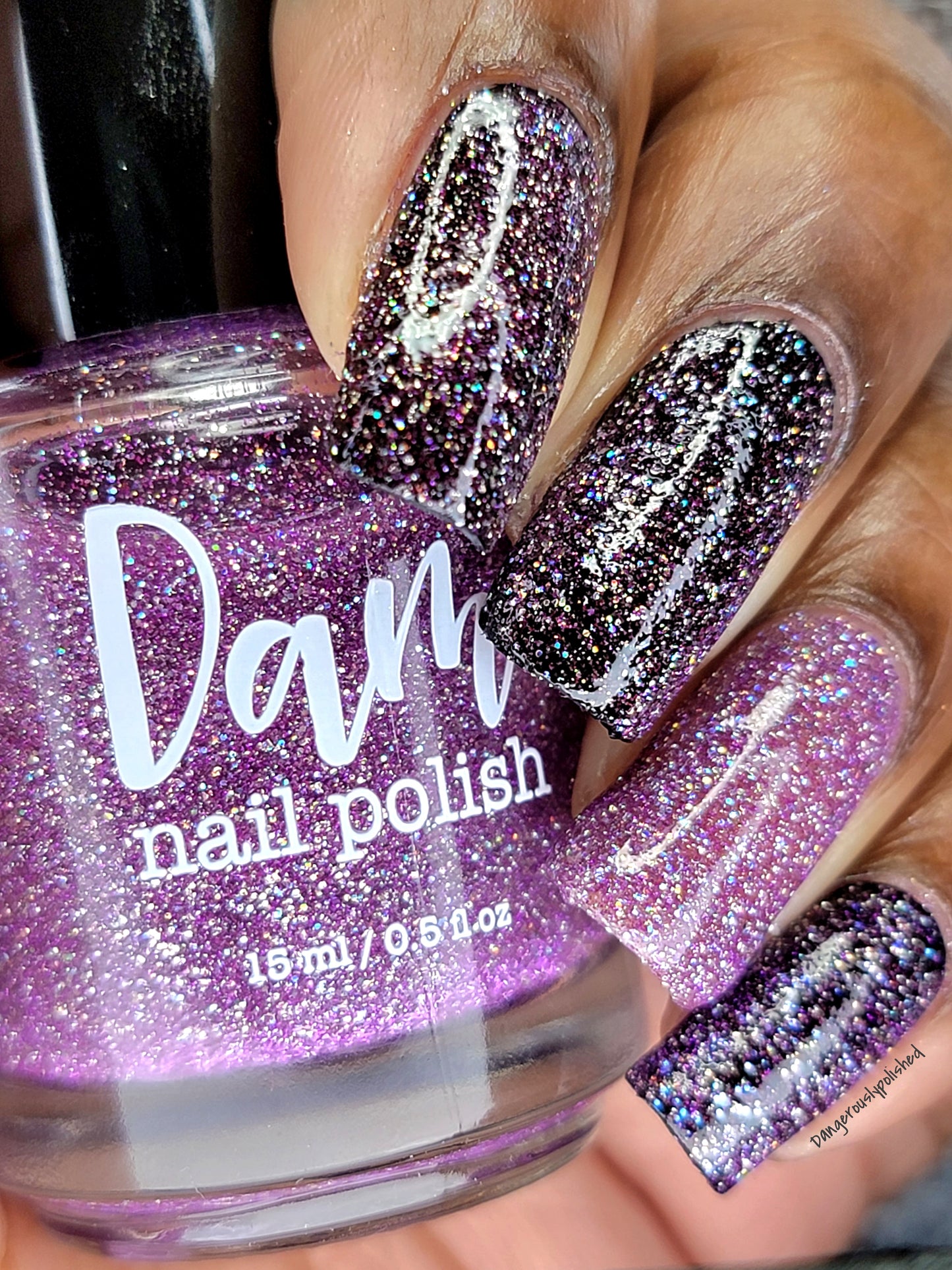 Royal Flush - Purple Reflective Glitter Nail Polish - Dam