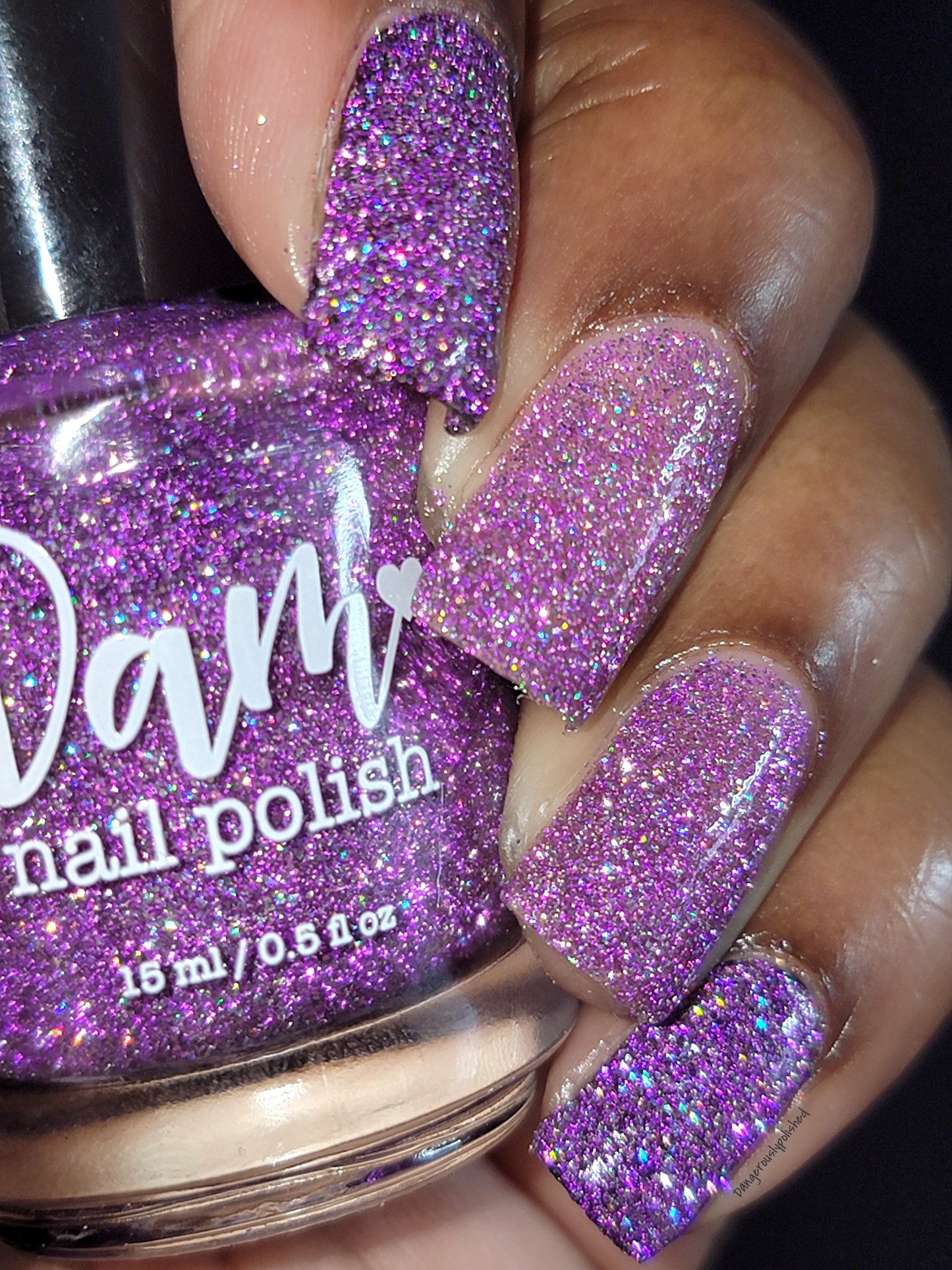 Royal Flush - Purple Reflective Glitter Nail Polish - Dam