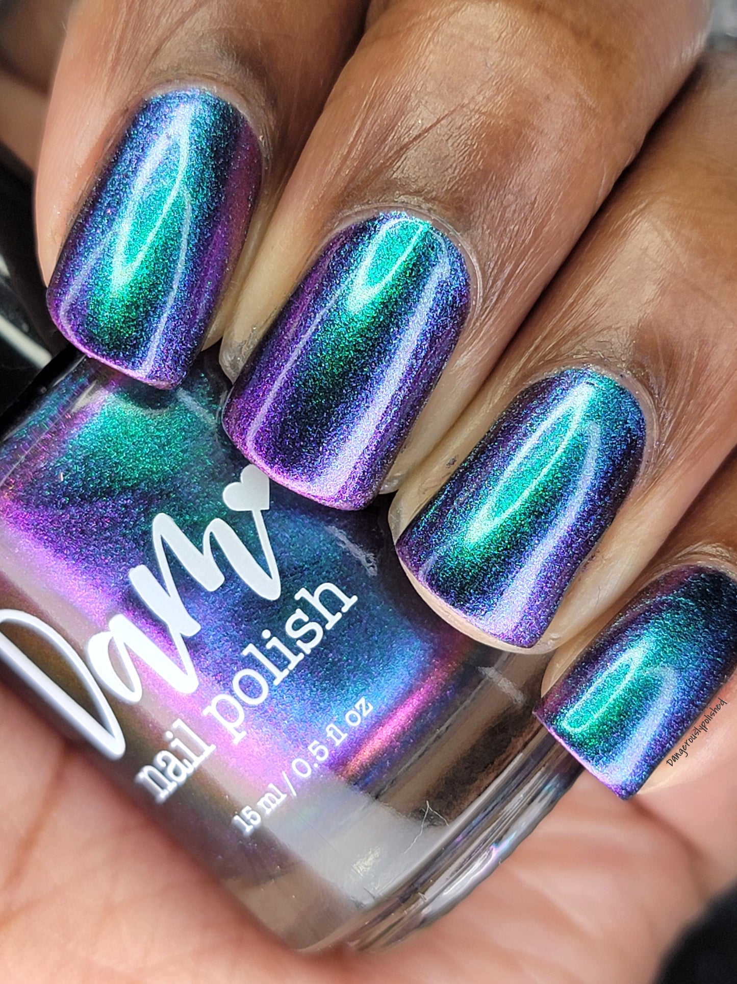 Not Crying - Purple/Green/Blue/Gold Multichrome Nail Polish - Dam