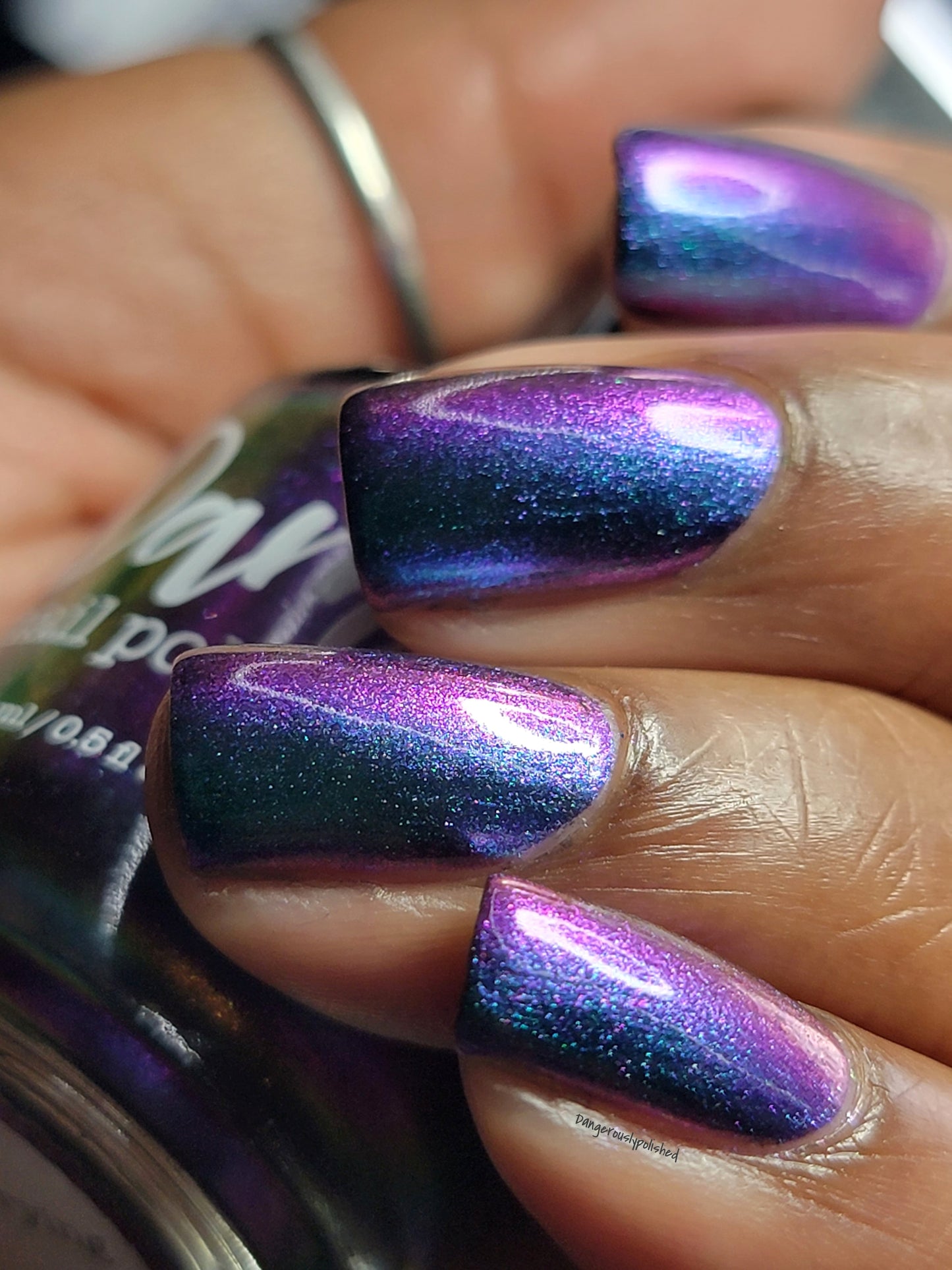 Not Crying - Purple/Green/Blue/Gold Multichrome Nail Polish - Dam