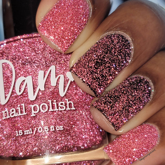 Pure Love - Pink Reflective Glitter Nail Polish - Dam