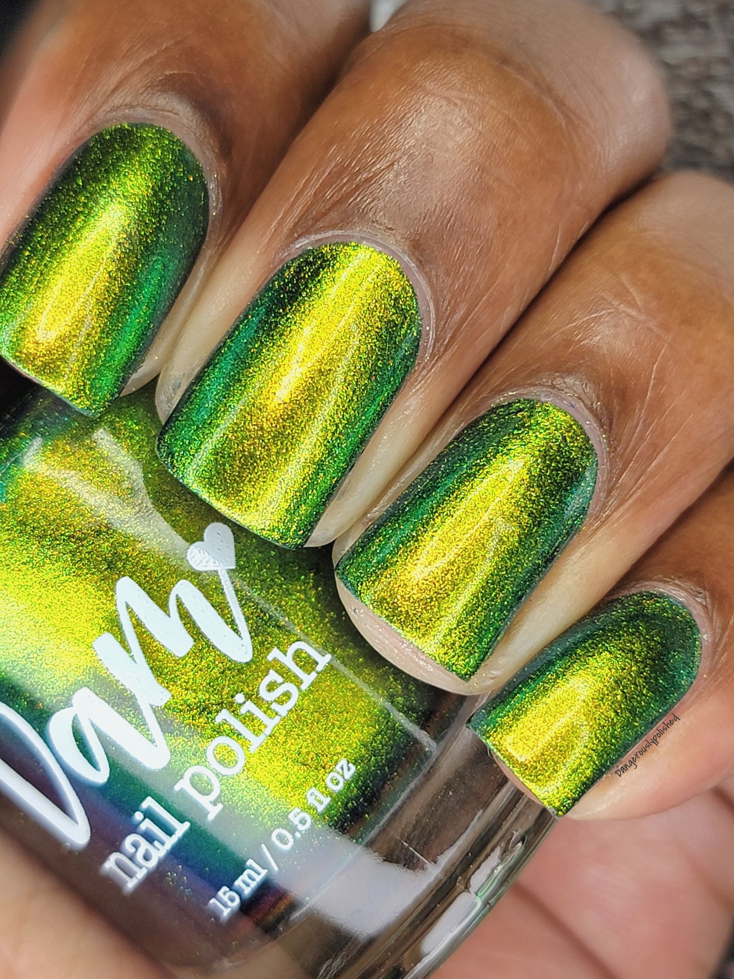 Not Moody - Green/Gold/Orange/Red Multichrome Nail Polish - Dam