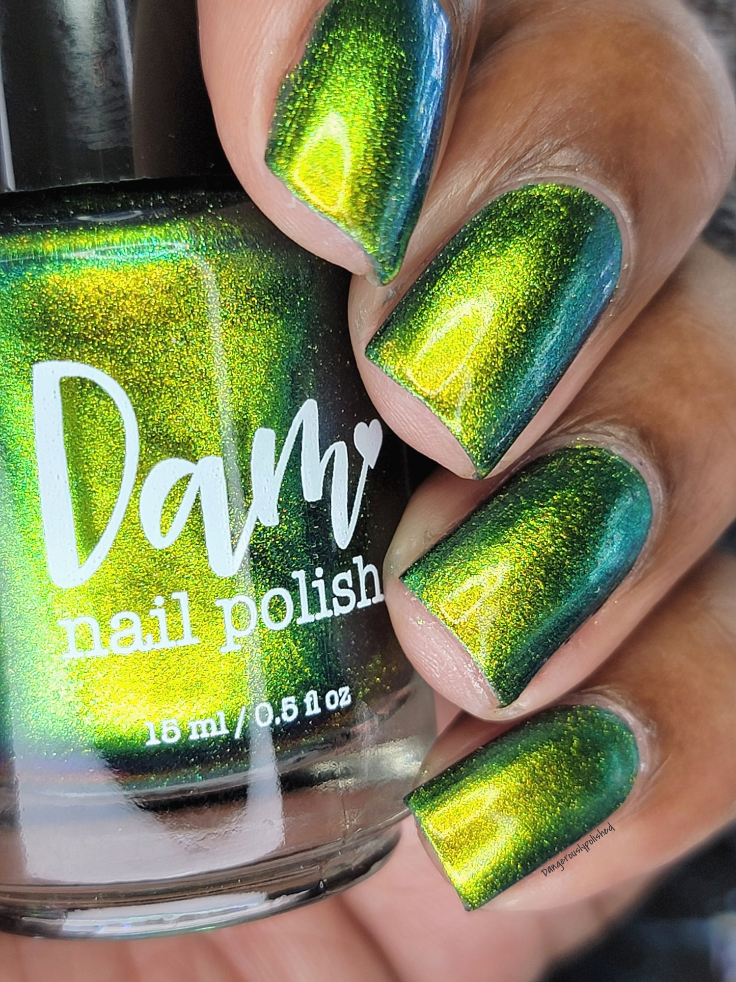 Not Moody - Green/Gold/Orange/Red Multichrome Nail Polish - Dam