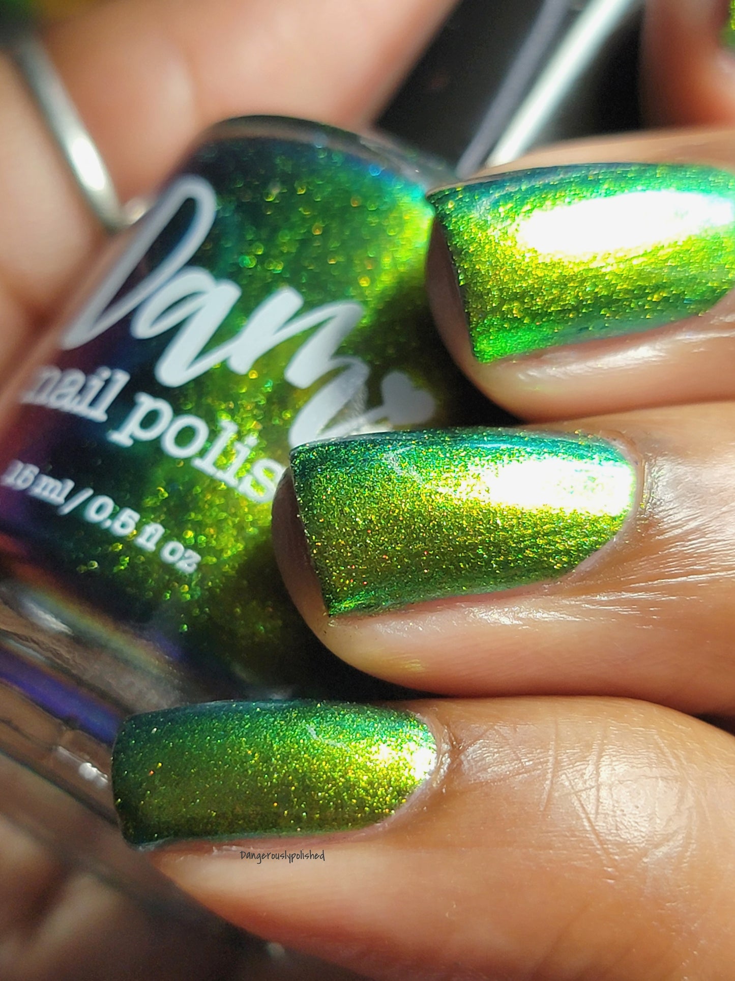 Not Moody - Green/Gold/Orange/Red Multichrome Nail Polish - Dam