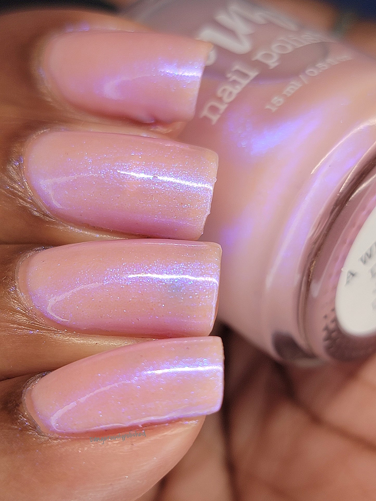 A Whimsical Dream - Pink Tinted Shimmer Nail Polish - Jan 2023 Polish of the Month