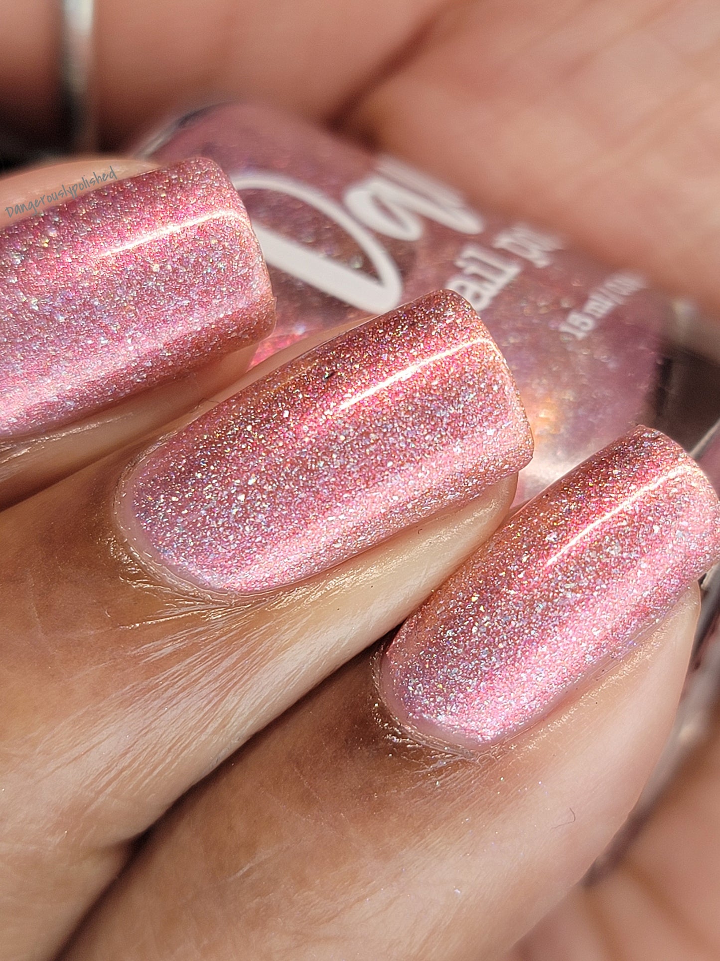 I Wear My ❤️ On My Nails - Pink Holo Nail Polish - Pink Shimmer Nail Polish - Valentine's Day Duo - Dam Nail Polish