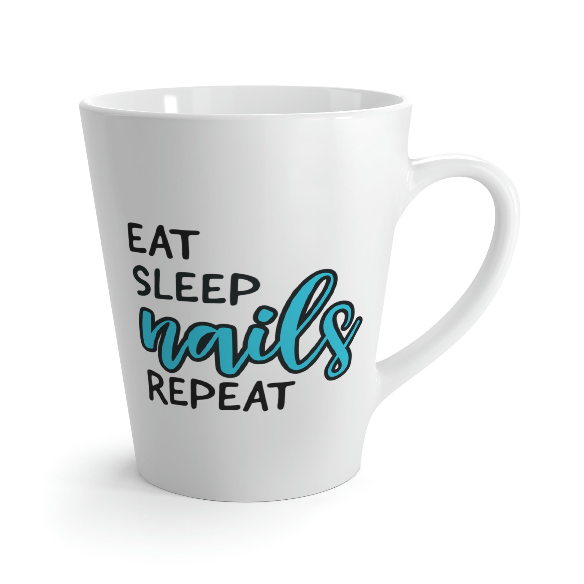 Eat Sleep Nails Repeat - Latte Mug - Dam Nail Polish