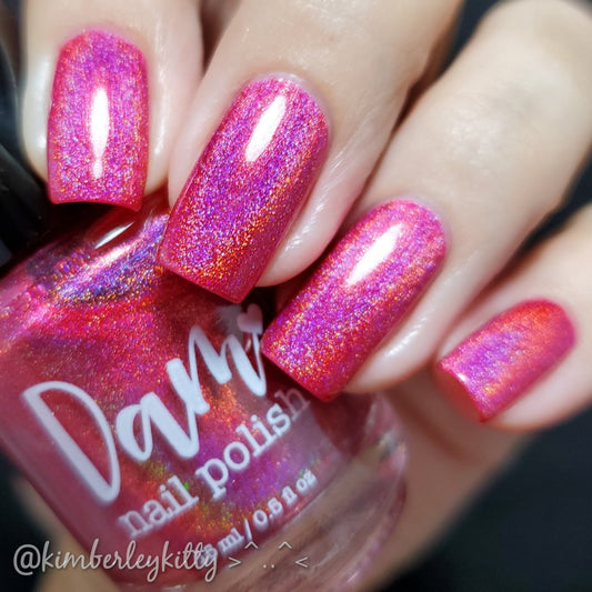 Really Red - Seriously Rainbows - Holographic Nail Polish - Dam Nail Polish