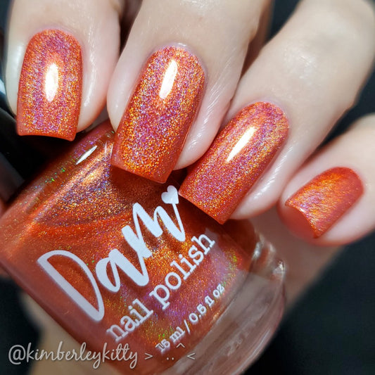 Obviously Orange - Seriously Rainbows - Holographic Nail Polish - Dam Nail Polish